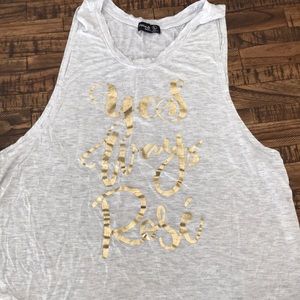 Yes Ways Rose tank, large sleeve cut outs